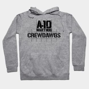 A-10 Warthog Crewdawgs Black Print Hoodie